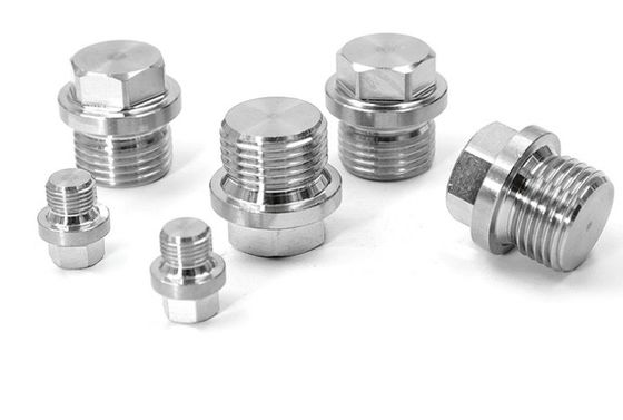 Tubos de descarga de óleo de aço inoxidável NPT Hex Socket Magnético Allen Head Plug com acabamento anodizado e revestimento de zinco