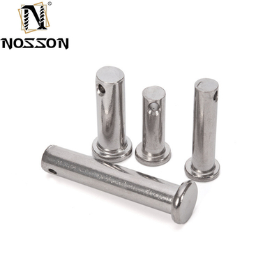 A2 A4 aço inoxidável cabeça plana eixo pinos clevis com buraco para pinos de mola vida mais longa TiCN resistência à corrosão acabamento
