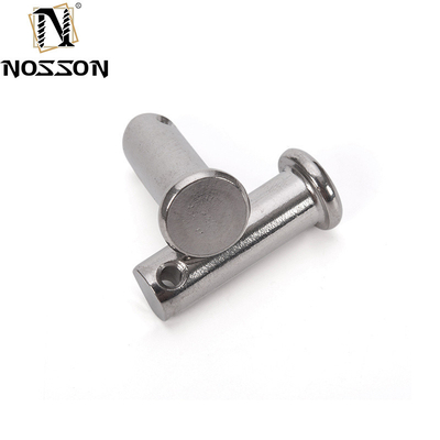 A2 A4 aço inoxidável cabeça plana eixo pinos clevis com buraco para pinos de mola vida mais longa TiCN resistência à corrosão acabamento