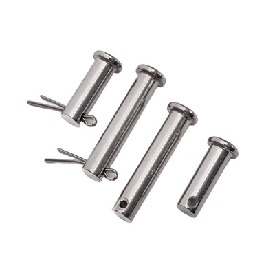 Aço inoxidável 304 pin de eixo cabeça plana pin Clevis com buraco DIN1434 e vida mais longa TiCN Pin de primavera de acabamento integrado