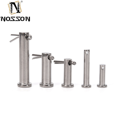 Aço inoxidável 304 pin de eixo cabeça plana pin Clevis com buraco DIN1434 e vida mais longa TiCN Pin de primavera de acabamento integrado