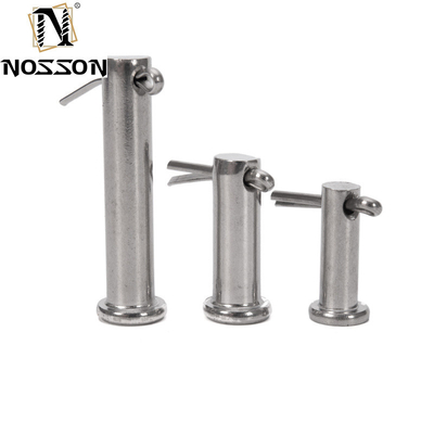 Aço inoxidável 304 pin de eixo cabeça plana pin Clevis com buraco DIN1434 e vida mais longa TiCN Pin de primavera de acabamento integrado