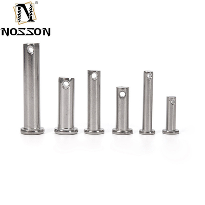 Aço inoxidável 304 pin de eixo cabeça plana pin Clevis com buraco DIN1434 e vida mais longa TiCN Pin de primavera de acabamento integrado