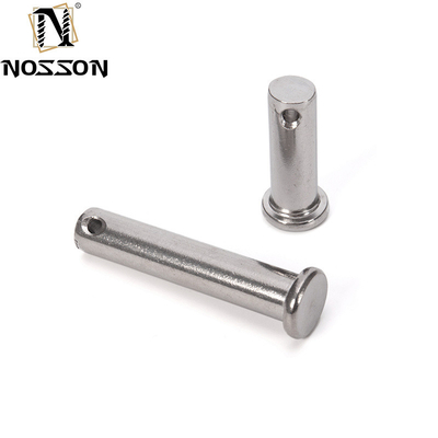 Aço inoxidável 304 pin de eixo cabeça plana pin Clevis com buraco DIN1434 e vida mais longa TiCN Pin de primavera de acabamento integrado