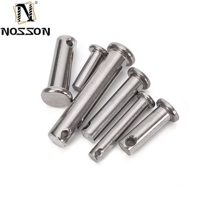Aço inoxidável 304 pin de eixo cabeça plana pin Clevis com buraco DIN1434 e vida mais longa TiCN Pin de primavera de acabamento integrado
