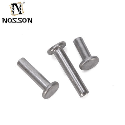 ANSI/ASME Standard Flat Head Solid Rivet Bright Finish e material de aço inoxidável/alumínio para aplicações pesadas