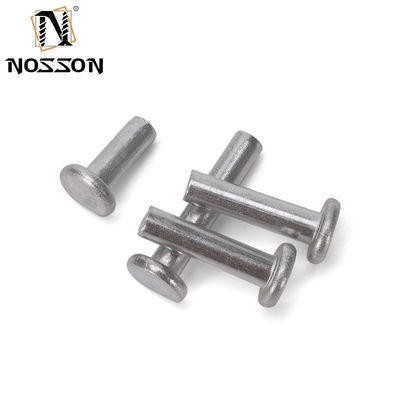 ANSI/ASME Standard Flat Head Solid Rivet Bright Finish e material de aço inoxidável/alumínio para aplicações pesadas