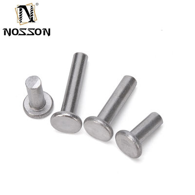 ANSI/ASME Standard Flat Head Solid Rivet Bright Finish e material de aço inoxidável/alumínio para aplicações pesadas