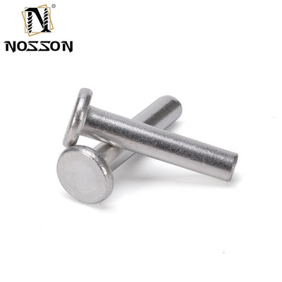 ANSI/ASME Standard Flat Head Solid Rivet Bright Finish e material de aço inoxidável/alumínio para aplicações pesadas