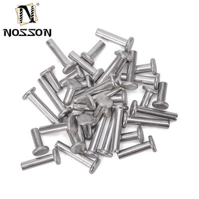 ANSI/ASME Standard Flat Head Solid Rivet Bright Finish e material de aço inoxidável/alumínio para aplicações pesadas