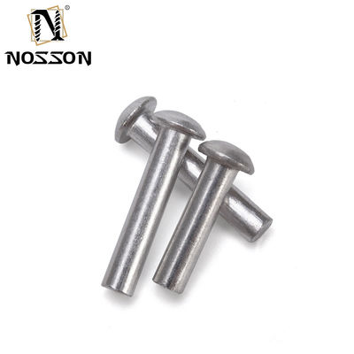 ISO Standard Metric Alumínio Latão Revestimento de núcleo sólido Revestimento de fixação Cabeça plana Cabeça redonda Revestimentos de cobre de aço macio sólido com acabamento brilhante