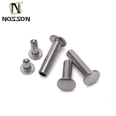 Rebites semi-tubulares para alumínio e aço inoxidável na norma ISO