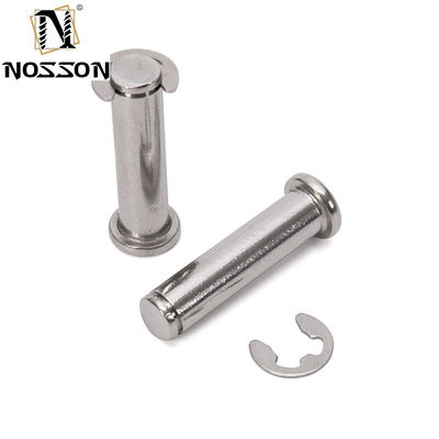 DIN1444 Standard Clevis Pins sem fio Rodado Flat Head Safety Lock Pin com R Clip Hole em aço inoxidável personalizado