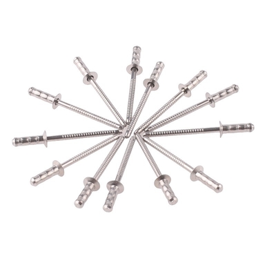 2.4-6.4mm Durável cabeça redonda Open End Pop Core-puxando rivetas fechadas de aço inoxidável para aplicações à prova d'água na indústria