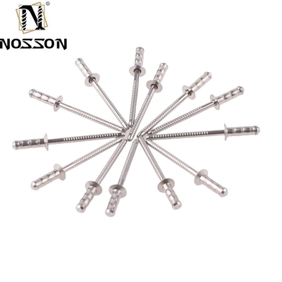 2.4-6.4mm Durável cabeça redonda Open End Pop Core-puxando rivetas fechadas de aço inoxidável para aplicações à prova d'água na indústria