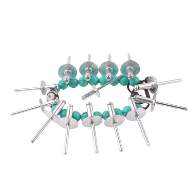 Cabeça de domo de rebites cegos de aço de alumínio Tipo de pintura de cor padrão da indústria com grande flange e design de ranhuras