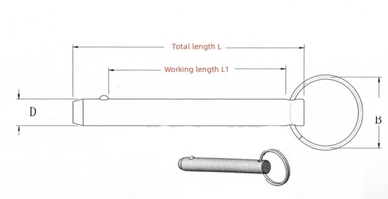 Transporte aéreo Pin de liberação rápida de aço inoxidável de prata para Bimini resistente à corrosão superior