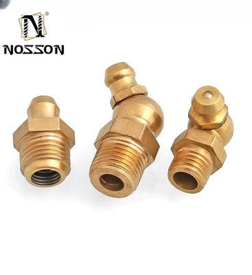 Casting M6 M8 M10 Lubrificante Fitting Grease Gun Nozzle 90 Graus Nipple Grease Fitting Dimensão personalizada para desempenho ideal