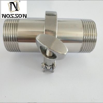 Conexão de flange de fundição de aço inoxidável sanitário de duplos pinos Tri-clamp Ferrule Clamp de tubo para conexão de tubulações