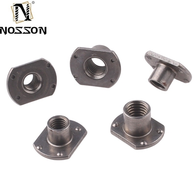 M6 M8 M10 Conector de móveis de aço inoxidável Base plana redonda Barril roscado T Nozes de solda para aplicações em sistemas de petróleo e gás