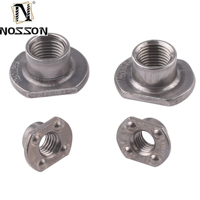 M6 M8 M10 Conector de móveis de aço inoxidável Base plana redonda Barril roscado T Nozes de solda para aplicações em sistemas de petróleo e gás