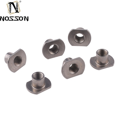 M6 M8 M10 Conector de móveis de aço inoxidável Base plana redonda Barril roscado T Nozes de solda para aplicações em sistemas de petróleo e gás