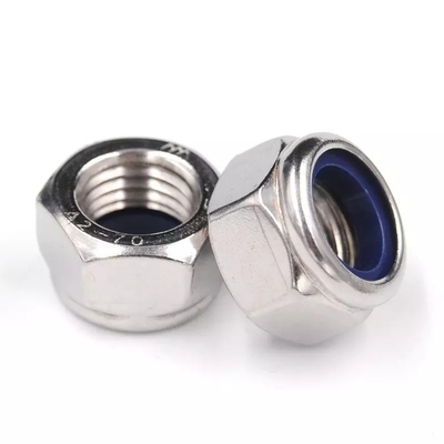 304 aço inoxidável Metric Hex Lock Nut M5 inserção de nylon para DIN padrão e Imperial Inch Measurement System
