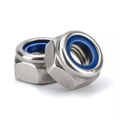 304 aço inoxidável Metric Hex Lock Nut M5 inserção de nylon para DIN padrão e Imperial Inch Measurement System
