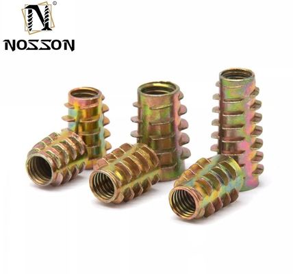 Aço inoxidável 201/304/316 Nozes de inserção com rosca para móveis de madeira M5 M6 M8 Sistema métrico de medição