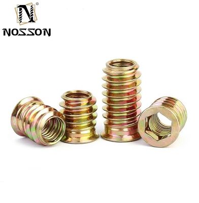 Sistema de medição métrica de aço inoxidável 201/304/316 M6 M8 M10 Nozes de madeira roscadas para mobiliário e de longa duração