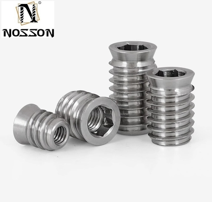 Nozes de inserção de madeira hexagonal de aço inoxidável 201/304/316 para durabilidade