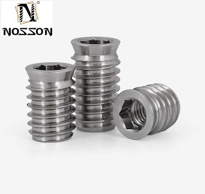 ISO padrão de aço inoxidável cromado A2-70 DIN7965 Hex Drive Nut de inserção de madeira para aplicações da indústria automotiva