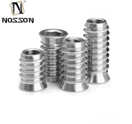 Ferro de aço carbono profissional Hex Socket Thread Madeira Nut Thread inserções DIN padrão de cádmio revestido para a indústria automotiva