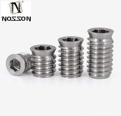 Ferro de aço carbono profissional Hex Socket Thread Madeira Nut Thread inserções DIN padrão de cádmio revestido para a indústria automotiva