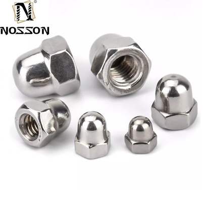 Sistema de medição métrica 304 316 aço inoxidável Hexagon Cap Nut M3 m4 m5 m8 DIN1587 Hex Dome Acorn Nut para mineração duradoura