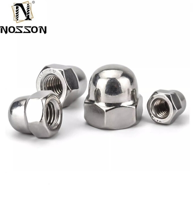 Sistema de medição métrica 304 316 aço inoxidável Hexagon Cap Nut M3 m4 m5 m8 DIN1587 Hex Dome Acorn Nut para mineração duradoura