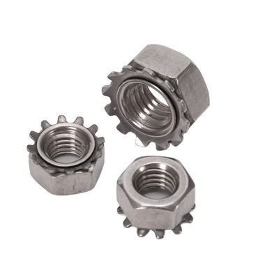 Equipamento de fabricação de alimentos e bebidas Padrão GB SUS304 K-Lock Nut Hex Nut com lavadora de dentes externa