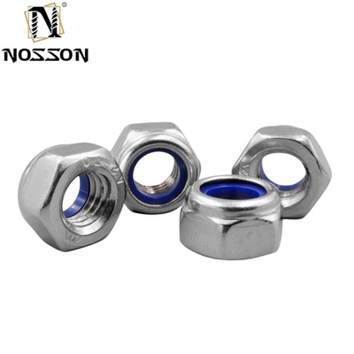 GB Standard de aço inoxidável SS201/304/316 Hexagon Nylon Insert Self Locking Nut DIN982 Finish simples para equipamentos de mineração