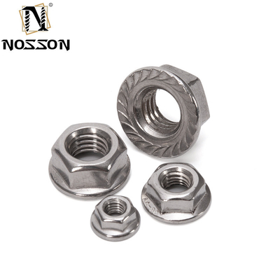 ANSI/ASME Padrão de aço inoxidável Hexagon Flange Nut M4 M5 M6 M8 M10 M10 Thread DIN6923 para várias indústrias