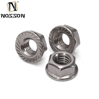 ANSI/ASME Padrão de aço inoxidável Hexagon Flange Nut M4 M5 M6 M8 M10 M10 Thread DIN6923 para várias indústrias