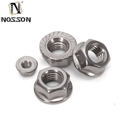 ANSI/ASME Padrão de aço inoxidável Hexagon Flange Nut M4 M5 M6 M8 M10 M10 Thread DIN6923 para várias indústrias
