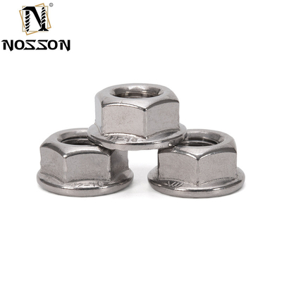 ANSI/ASME Padrão de aço inoxidável Hexagon Flange Nut M4 M5 M6 M8 M10 M10 Thread DIN6923 para várias indústrias