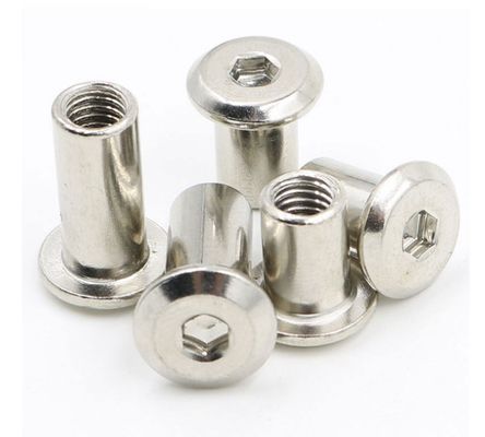 Medida Imperial de aço inoxidável automotivo M6 porca e parafuso com acabamento cromado projetado para o padrão JIS