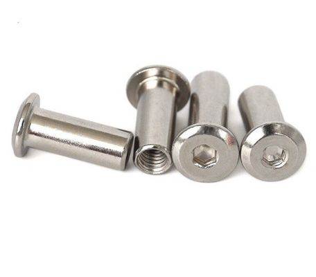 Medida Imperial de aço inoxidável automotivo M6 porca e parafuso com acabamento cromado projetado para o padrão JIS