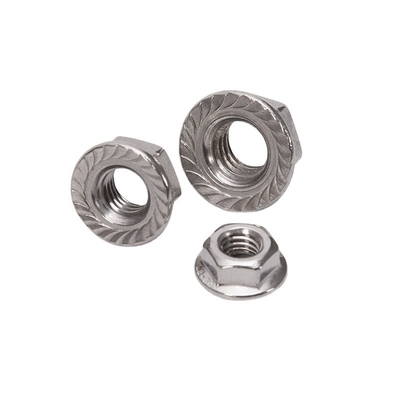 12 pontos de flange Nut DIN6923 aço inoxidável auto-bloqueio com acabamento de óxido negro e Imperial Inch Measurement System