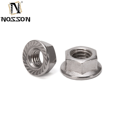 12 pontos de flange Nut DIN6923 aço inoxidável auto-bloqueio com acabamento de óxido negro e Imperial Inch Measurement System