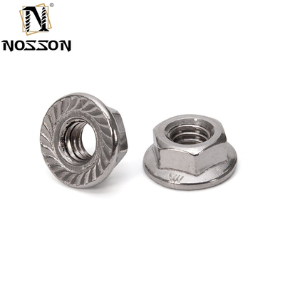 12 pontos de flange Nut DIN6923 aço inoxidável auto-bloqueio com acabamento de óxido negro e Imperial Inch Measurement System