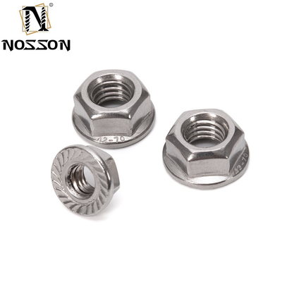 12 pontos de flange Nut DIN6923 aço inoxidável auto-bloqueio com acabamento de óxido negro e Imperial Inch Measurement System