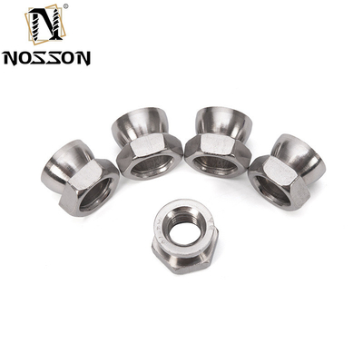 Nozes de segurança de aço inoxidável cromadas M6 M8 M10 8mm-50mm comprimentos para proteção contra parafusos e sistema de medição métrica