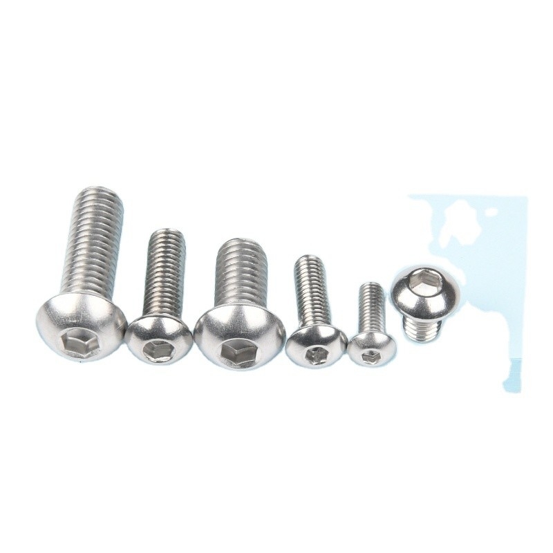 304 aço inoxidável resistência à corrosão chamfer hexagonal móveis parafusos e parafusos com cabeça redonda padrão DIN